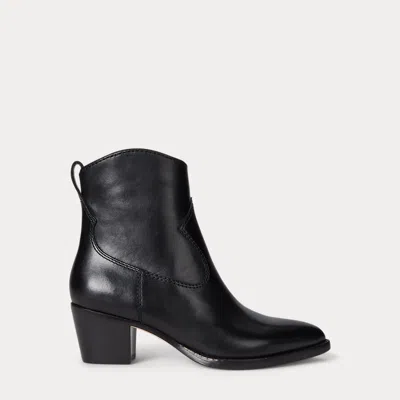 Ralph Lauren Harpher Burnished Leather Bootie
