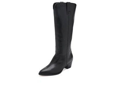 Ralph Lauren Harpher Calfskin Tall Boots Women's Boots Black/black: 8 M, Leather