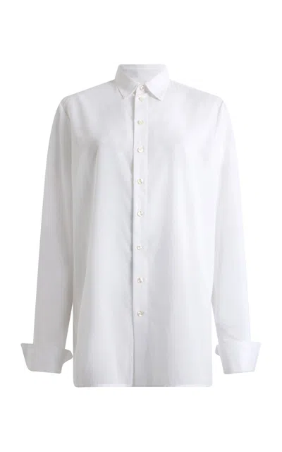 Ralph Lauren Heddison Collared Cotton-voile Shirt In White