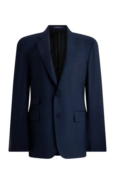 Ralph Lauren Hedra Single-breasted Wool Blazer In Red