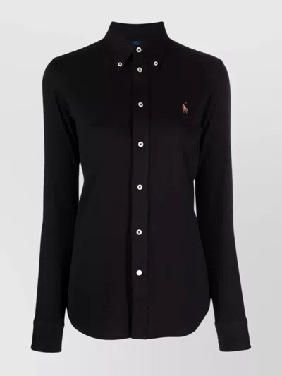 Ralph Lauren Heidi Embroidered Oxford Shirt In Brown