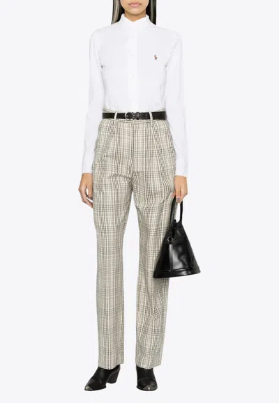 Ralph Lauren Heidi Long-sleeved Pony Shirt In White