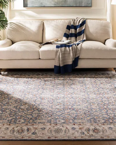 Ralph Lauren Helena Ivory/blue Power-loomed Rug, 8' X 10' In Ivory / Blue