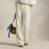 Ralph Lauren Hemp Relaxed Straight Pant In Guide Cream