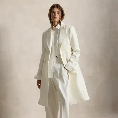 Ralph Lauren Hemp-linen Coat In Nevis In White