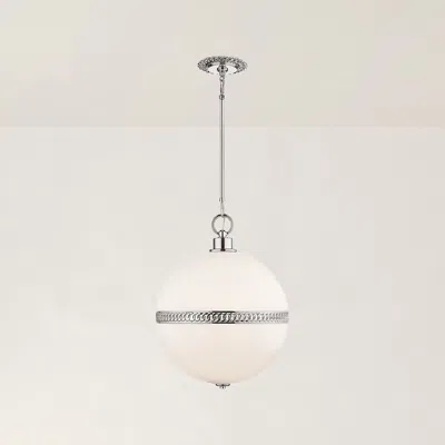 Ralph Lauren Hendricks Large Globe Pendant In White