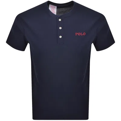 Ralph Lauren Henley T Shirt Navy In Blue