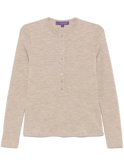 Polo Ralph Lauren Henley T-shirt In Neutrals