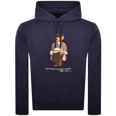 Ralph Lauren Heritage Bear Hoodie Blue