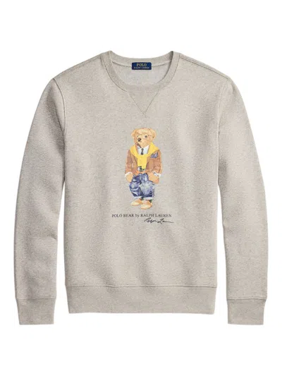 Ralph Lauren Heritage Bear Sweatshirt In White