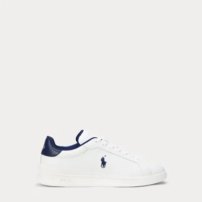 Ralph Lauren Heritage Court Ii Leather Sneaker In Multi