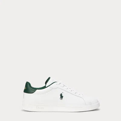 Ralph Lauren Heritage Court Ii Leather Sneaker In Multi