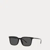 Polo Ralph Lauren Heritage Square Academy Sunglasses In Shiny Black