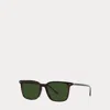 Polo Ralph Lauren Heritage Square Academy Sunglasses In Shiny Dark Havana