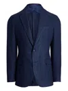 Ralph Lauren Herringbone Blazer In Blue
