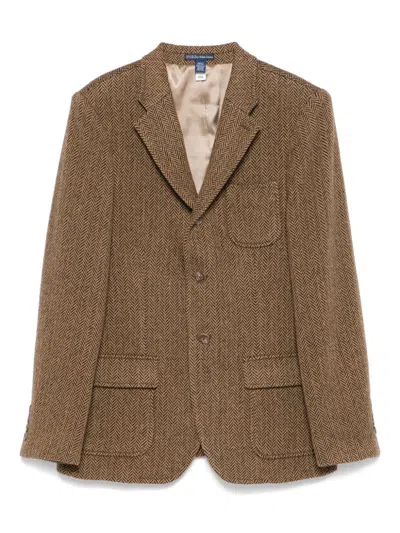Polo Ralph Lauren Kids' Herringbone Blazer In Brown