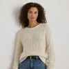 Ralph Lauren Herringbone Oversize Sweater In Neutral