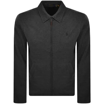 Ralph Lauren Herringbone Sweatshirt Grey In Black