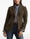 Ralph Lauren Herringbone Tailored Blazer In Brown
