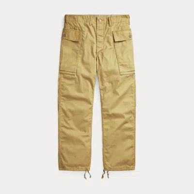 Ralph Lauren Herringbone Twill Cargo Pant In Khaki In Animal Print