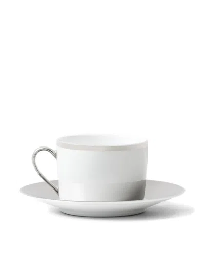 Ralph Lauren Hewitt Porcelain Tea Cup & Saucer In White