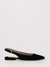Ralph Lauren Londyn Suede Slingback Flat In Black