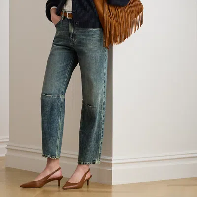 Ralph Lauren High-rise Barrel Jean In Blue