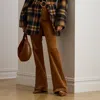 Ralph Lauren High-rise Corduroy Flare Pant In Brown