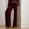 Ralph Lauren High-rise Corduroy Flare Pant In Burgundy