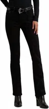 Ralph Lauren High Rise Flocked Bootcut Jeans In Black In Black