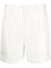 Polo Ralph Lauren High-rise Gathered Shorts In Weiss