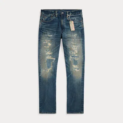 Ralph Lauren High Slim Brannon Distressed Jean In Brannon Wash In Multi