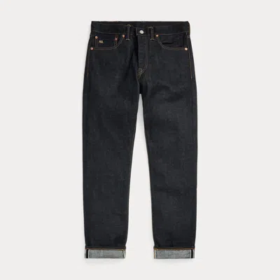 Ralph Lauren High Slim East-west Selvedge Jean In East/west Rinse In Blue