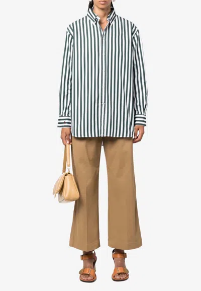 Ralph Lauren High-waist Cropped Pants In Brown