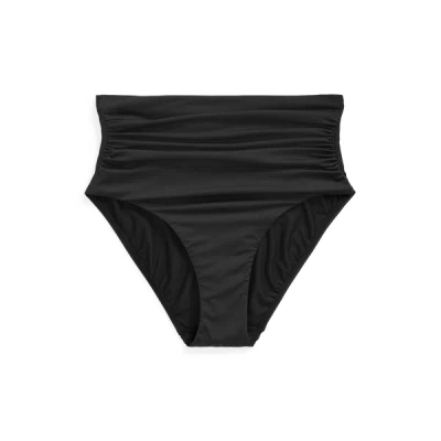 Ralph Lauren High-waisted Bikini Bottom In Black