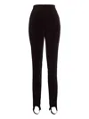 Ralph Lauren High-waisted Velvet Trousers In Black