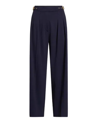 Ralph Lauren High-waisted Wide-leg Trousers In Blue