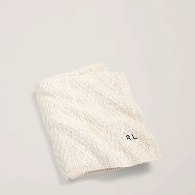 Ralph Lauren Highland Throw Blanket In Classic Cream In White