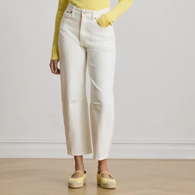 Ralph Lauren High-rise Barrel Jean In White Wsh