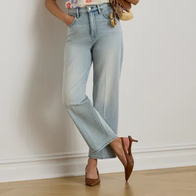Ralph Lauren High-rise Relaxed Straight Ankle Jean In Arilee Wash In Blue