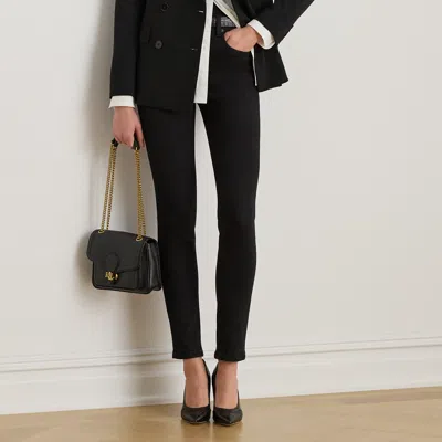 Ralph Lauren High-rise Skinny Ankle Jean In Black Wash