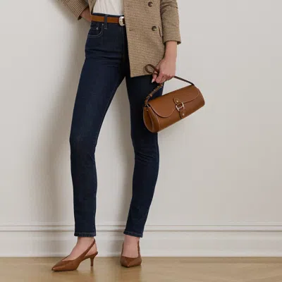 Ralph Lauren High-rise Skinny Ankle Jean In Rinse Wash In Blue