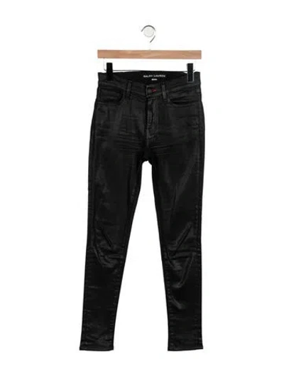 Pre-owned Ralph Lauren High-rise Skinny Leg Jeans In Black