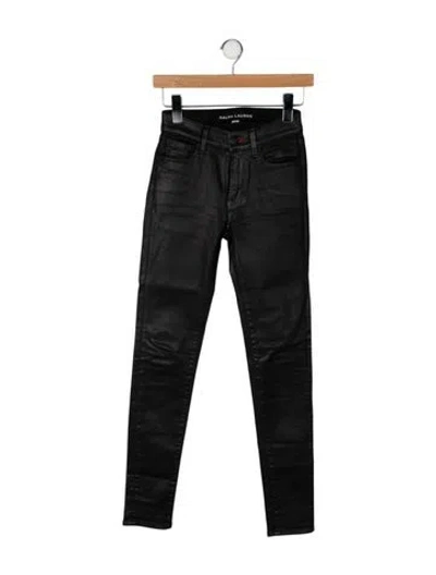 Pre-owned Ralph Lauren High-rise Skinny Leg Jeans In Black