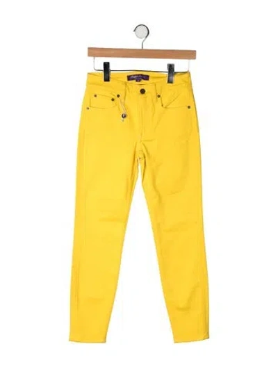 Pre-owned Ralph Lauren High-rise Skinny Leg Jeans In Yellow