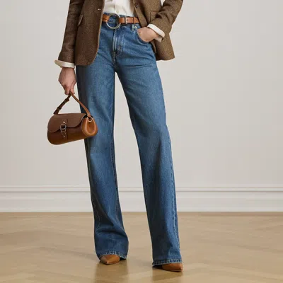 Ralph Lauren High-rise Straight Jean In Atlantic Blue Wash