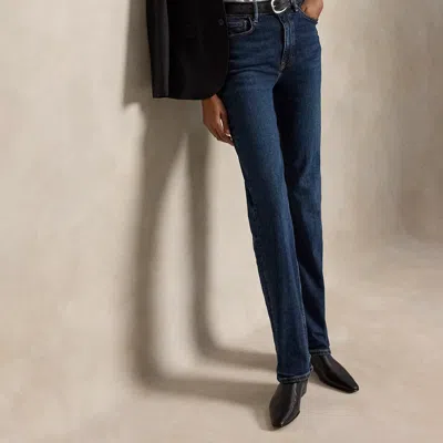 Polo Ralph Lauren High-rise Straight Jean In Nazas Wash In Blue