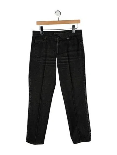 Pre-owned Ralph Lauren High-rise Straight Leg Jeans In Black