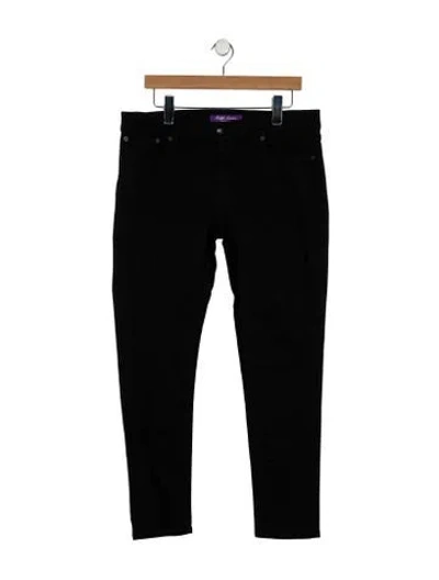 Pre-owned Ralph Lauren High-rise Straight Leg Jeans In Black