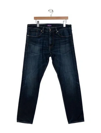 Pre-owned Ralph Lauren High-rise Straight Leg Jeans In Blue